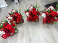 Red Valentines Envelope artificial bouquet.