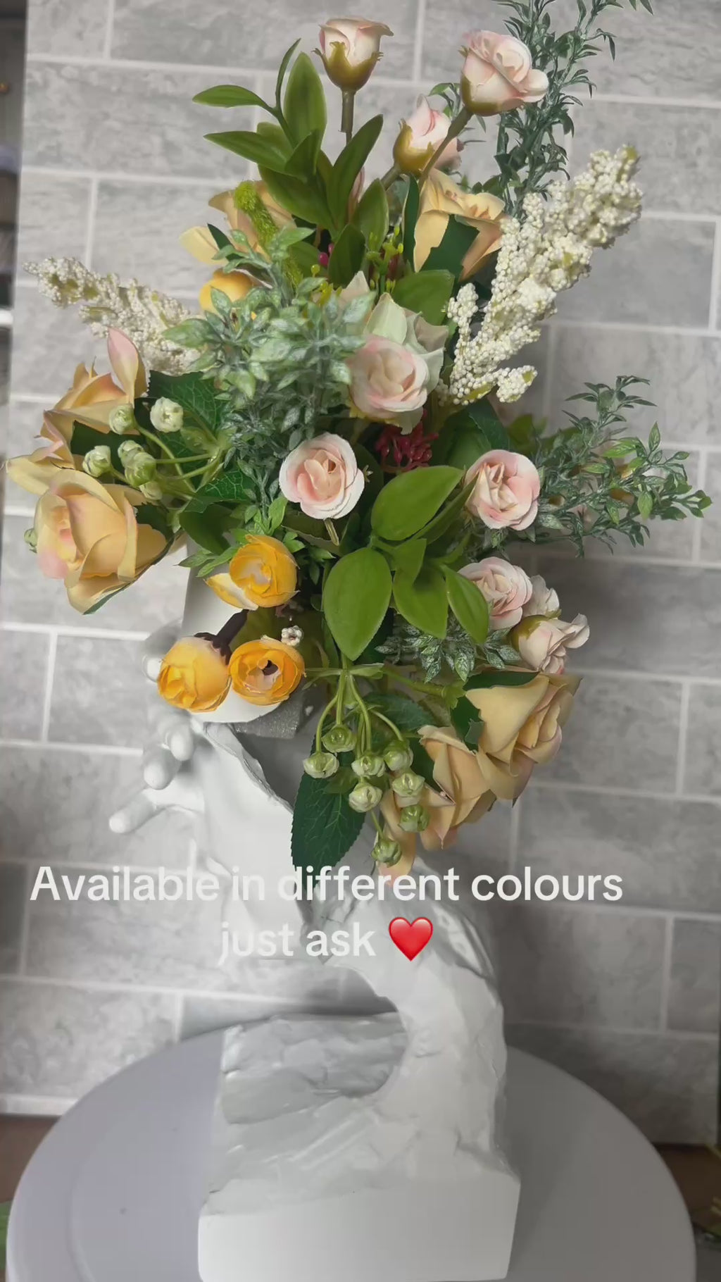 Elegante floral face display